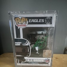 Funko Pop Football A.J. Brown #300 Autographed Beckett cert w/ Protector picture