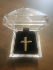 VTG Y2K Unique 9/11 I Beam Cross Lapel Pin Brooch Crucifix w/ Gift Box picture