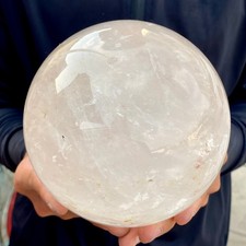6.37LB Natural White Crystal Clear Quartz Crystal Sphere Ball Healing Meditation picture