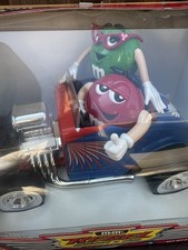 🔵 M&M's Collectible Rebel Without A Clue Rare Blue Hot Rod Candy Dispenser NIB picture