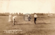GOLF COURSE on PLUM LAKE Sayner Wisconsin RPPC Photo Postcard COPY picture