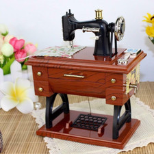 Retro Music Box Vintage Sewing Machine Music Box Desktop Decoration Accessories picture