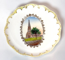 ARLINGTON Catholic Church IL ILLINOIS Antique Souvenir China TRINKET DISH PLATE picture