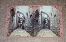 1882 Wilson Stereoview Palestine Damascus The Street Which is Called Straight picture