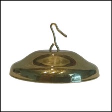 NEW REPLACEMENT BRASS SMOKE BELL WITH HOOK designed to fit ALADDIN HANGING LAMPS picture