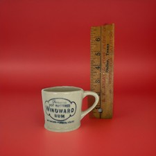 Rum Advertising 2 1/2” Mug Antique Hot Buttered Windward Rum Lou.KY Kentucky picture