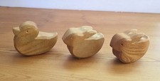Vintage Ostheimer Style Rocking Rabbits & Duck Wooden Animals Set of 3 picture