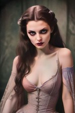  Gothic Vampire Photo Lady Portrait 4x6 Photo picture