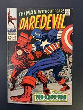 Daredevil #43 1968 KEY 1st Daredevil vs Captain America VF 7.0 picture