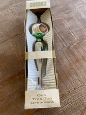 WOW RARE Franke Triple Indent Reflector 11.5” Finial Glass Ornament IN ORG BOX picture