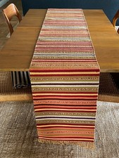 Vintage Cotton Colorful Striped Table Runner 108