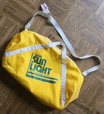 Vintage Liquid Sunlight Bag Zippered Duffel Yellow Nylon Advertising Merch NWOT picture