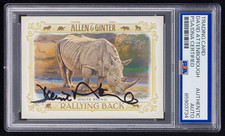 David Attenborough Signed 2021 Allen & Ginter White Rhino Card #RB-7 (PSA) picture