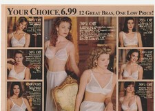 Pretty Woman in Bras Half Slips Vintage Ad Flyer Lingerie Photo Clippings picture