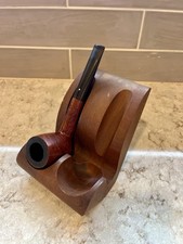 Decatur Industries Inc. – “DECC” Genuine Walnut – 2 Pipe Stand Mid-century picture