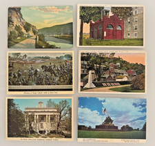Vintage US History Postcard Lot of 6 Harpers Ferry Civil War Iwo Jima Virginia picture
