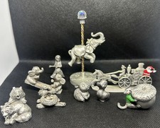 Lot Of 11 Pewter Figurines Hudson Schmid Little Gallery Hallmark Santa Claus VTG picture