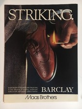 Barclay Shoes 1987 Vintage Print Ad 8x11 Inches picture