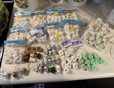 Huge Lot Of Vintage Miniature Flocked Bears And Magnets picture