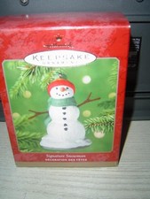 HALLMARK SIGNATURE SNOWMAN 2001 CHRISTMAS KEEPSAKE ORNAMENTS picture