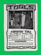 1903 AD - HAMMACHER SCHLEMMER CARPENTERS' TOOLS ~ Plus 5 Free Bonus Ads picture