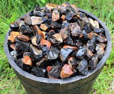 1 lb Black Onyx Natural Rough Stones: 'A' Grade Raw Onyx Crystals Bulk Lot picture