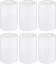 6-Pack White Frosted Glass Shade Covers, Elegant Glass Lamp Shade Replacements.. picture