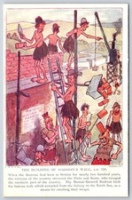 Antique Arthur Moreland Humor Building Hadrians Wall 1910s picture