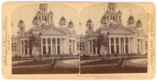 NEBRASKA STEREOVIEW - Omaha - Trans-Mississippi Expo - Horticultural Bldg c1898 picture