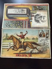 Vintage Hibbard's Rheumatic Folder Trade Card Maud S Race Horse Victorian picture