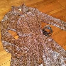 Vintage Floral Dress - Beige picture