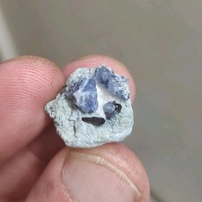Gem Quality Benitoite With Neptunite Glossy Rare picture