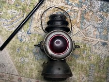 Antique RAYO Driving Lamp  RED Lens Fluid Auto Lantern Reduced picture
