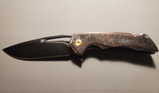Kansept Mini Kryo Pocketknife S35VN Drop Point Titanium Lightning Strike picture