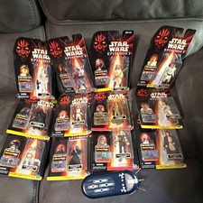 Hasbro Star Wars Episode I Phantom Menace CommTech Chip Figure Lot 1999 picture