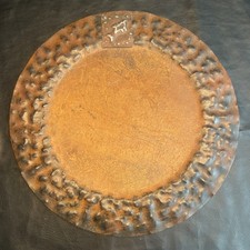 Authentic Jan Barboglio Handcrafted Iron Rustic Round Charger Platter Plate 14” picture