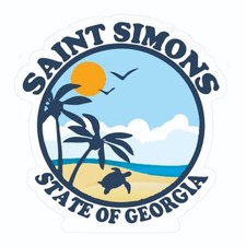 Saint Simons Island Georgia Sticker Decal Bumper Sticker picture