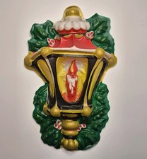 RARE 1962 Star Band Vacuum Molded Electrified Plastic Lantern Christmas Decor  picture