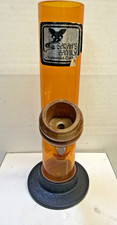 Vintage Unused 8 Inch Sarahs Family Orange tobacco Bong wood bowl Unused 70's picture