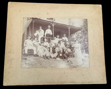 Antique Photo Northern Motley Cure Group Porch Gathering Large Group NH picture