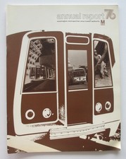 Vintage 1976 Washington DC Metro Annual Report Booklet Subway Bus Financials picture