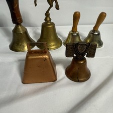 Lot of 6 Mini Brass/Metal  Bells - All different picture