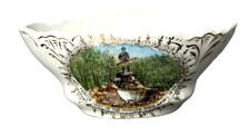 Capt Parker Minute Men MA Massachusetts Antique Souvenir China Trinket Bowl picture