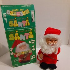Vtg.Santa Animated Musical  Santa Claus Figurine Toy Christmas  Decor picture