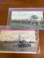 Vintage Texas History Postcard Lot 2 Real Photo Albertype JA Ranch Cowboys 1907 picture