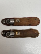 Set Of Two Vintage Schrader Balloon Tire Pressure Gauge Passenger & Leather Case picture