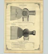 1890 PAPER AD 4 PG Keen Kutter Simmon's Stockton Hatchet Shipping Crate picture