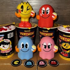 Pac-Man Rokimoto Vinyl Figure Lot Inky Blinky Pinky Funmaker Slurprise Cup 2026 picture