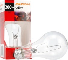 Sylvania Incandescent 200W A21 Utility 1 Count (Pack of 1), Clear Finish picture