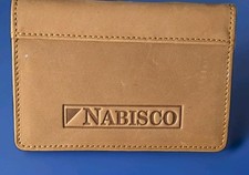 Vtg Nabisco Promo Business Card Holder Leeman NY Calfskin w/Original Box NOS picture